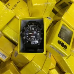 Moon black unisex watch